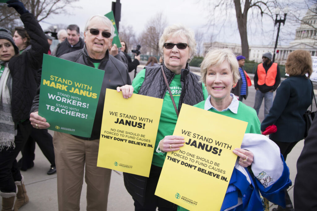 AFP volunteers awaiting SCOTUS decision regarding Janus v. AFSCME.