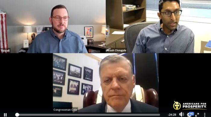 Tom Cole speaks with AFP-Oklahoma state Director John Tidwell and AFP's Akash Chougle about infrastructure and big spending bills