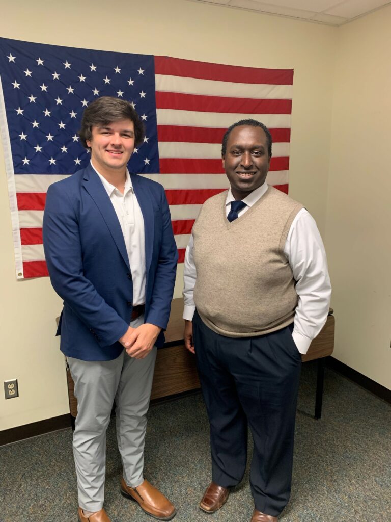 AFP-Kansas Grassroots Engagement Director Jared Sanders with a volunteer